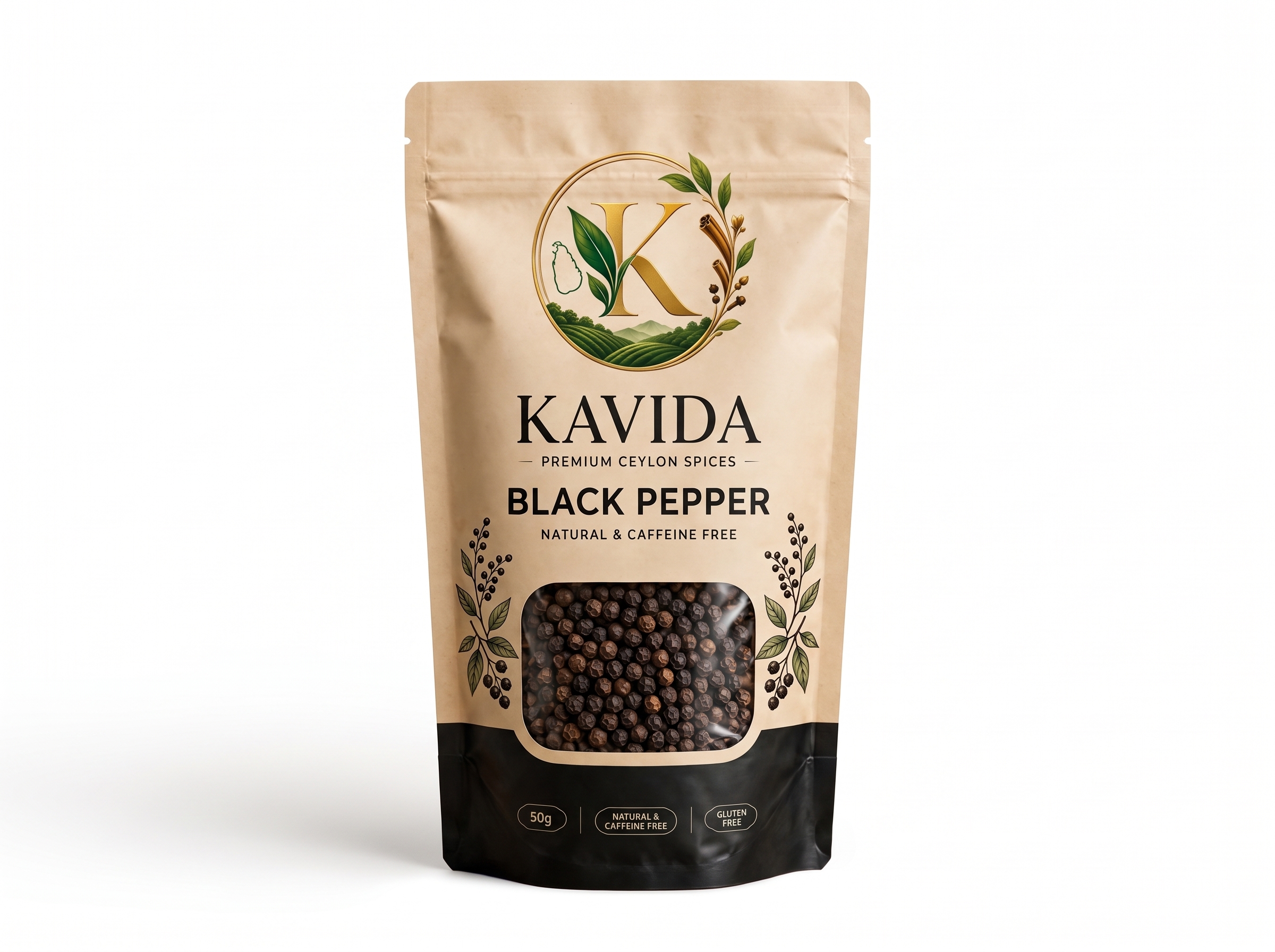Premium Ceylon Black Pepper – Whole Peppercorns (50g)
